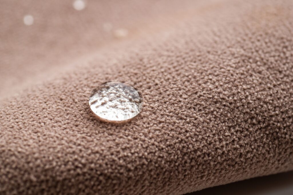 Water repellent and waterproof fabrics.