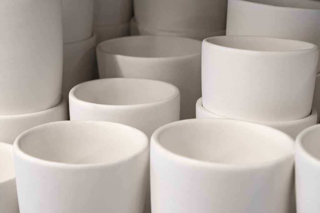 Group of white porcelain cups