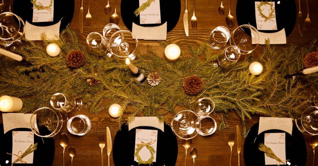 Des idées déco bluffantes pour une table de Noël élégante et économique découvrez nos idées inspirantes pour une décoration de table de noël qui émerveillera vos convives. transformez votre repas festif en un moment inoubliable avec des thèmes élégants et des touches chaleureuses.